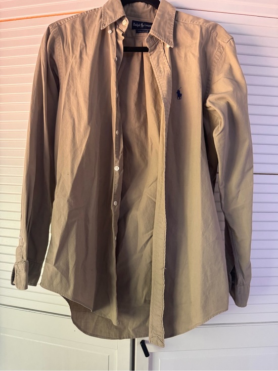 Ralph Lauren Other - Ralph Lauren Men’s Tan Button-Down Shirt Jacket with Navy Pony